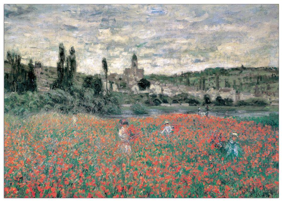 artopweb Monet - Champs De Coquelicots Press De Ventheuil Decorative MDF Panel (140x100cm)
