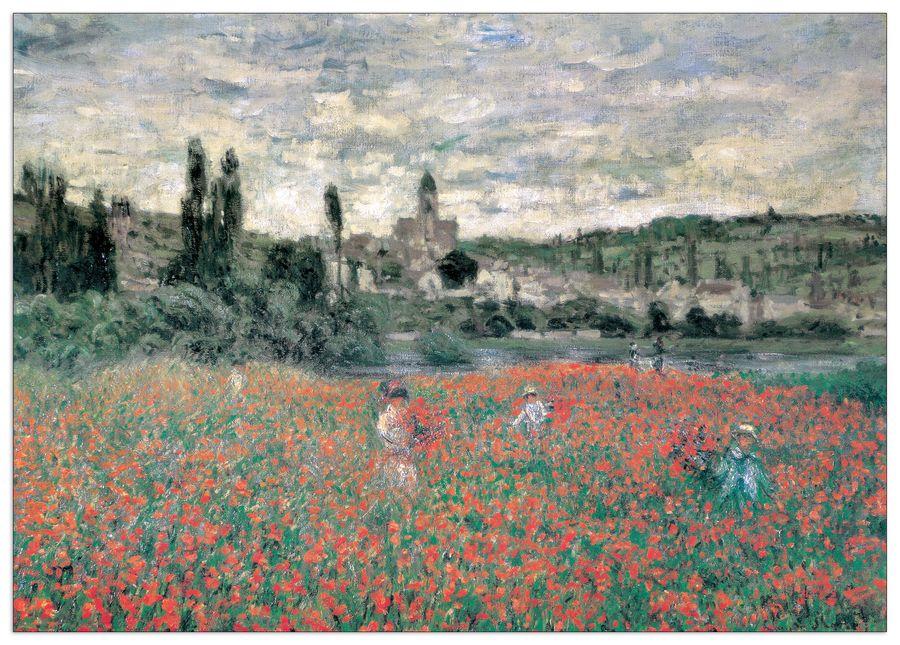 artopweb Monet - Champs De Coquelicots Press De Ventheuil Decorative MDF Panel (100x71cm)