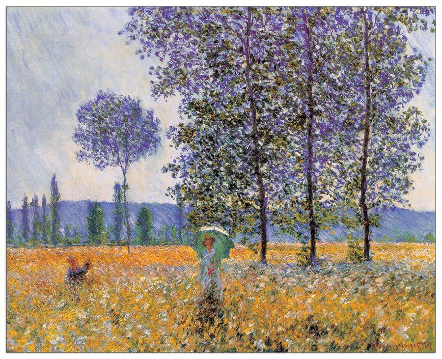artopweb Monet - Felder In Fruehling Decorative MDF Panel (140x113cm)