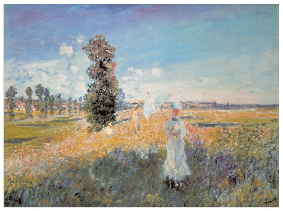 artopweb Monet - Felder In Fruhling Decorative MDF Panel (100x74cm)