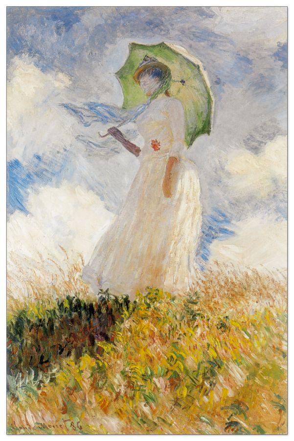 artopweb Monet - Lady With Umbrella Decorative MDF Panel (66x100cm)
