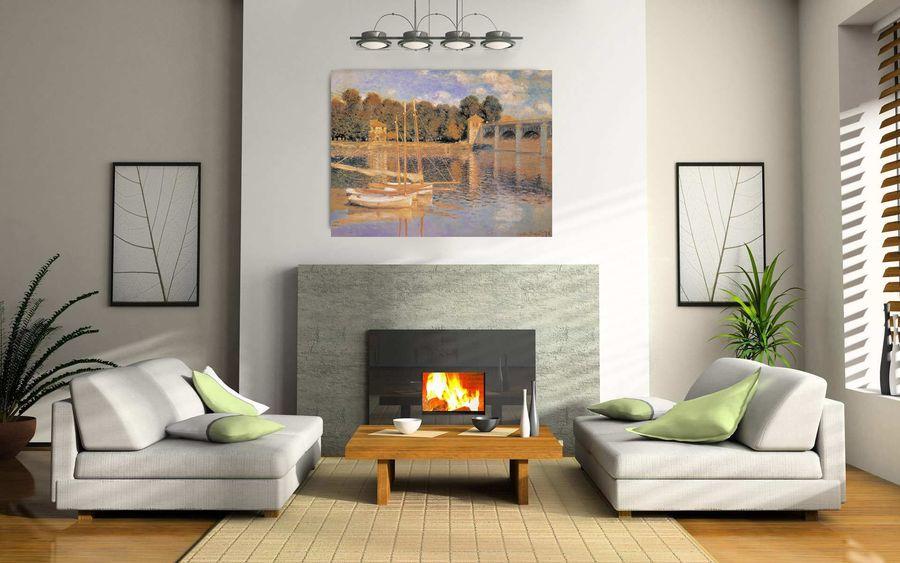 Artopweb Monet - Le Bassin D'Argenteuil Decorative MDF Panel (100x75cm)