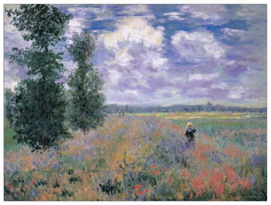 artopweb Monet - Les Coquelicots Environs d'Argenteuil Decorative MDF Panel (80x60cm)