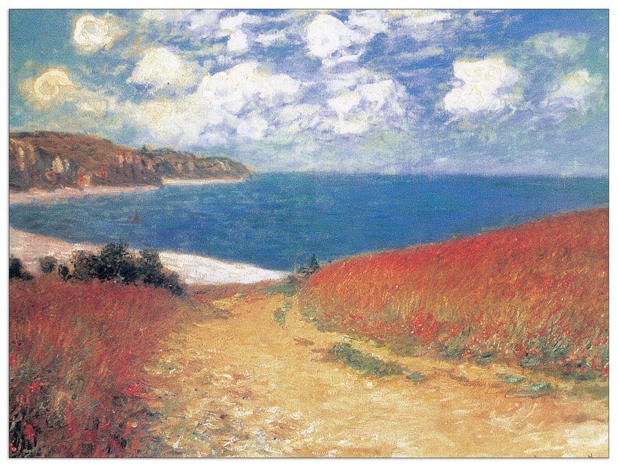 artopweb Monet - Meadow Road To Pourville Decorative MDF Panel (140x105cm)