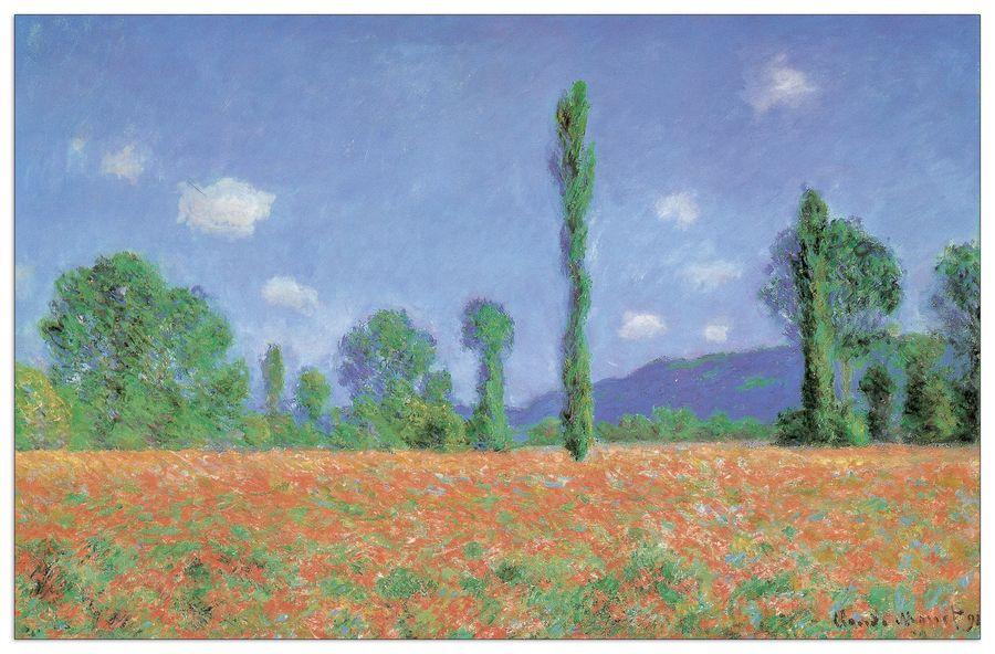 artopweb Monet - Poppied Field Decorative MDF Panel (140x90cm)