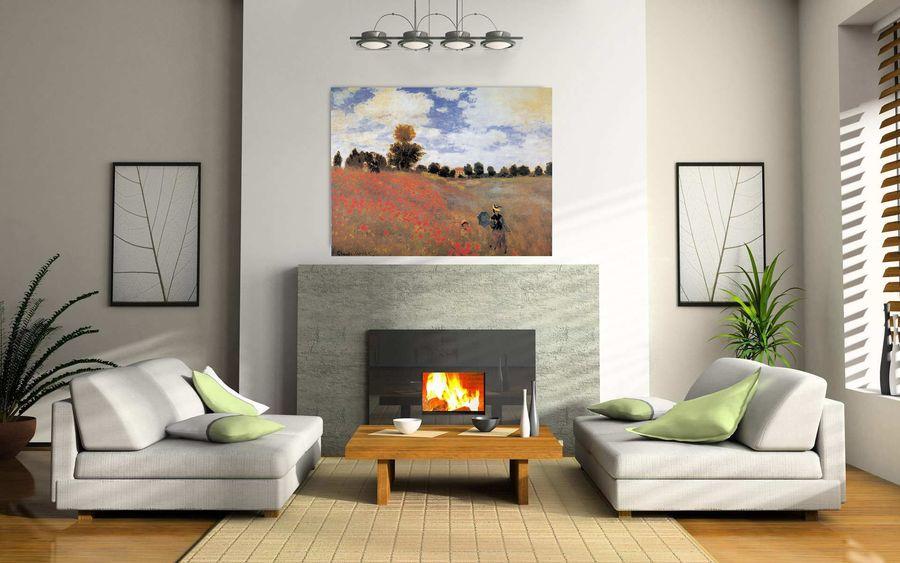 Artopweb Monet - Poppies Near Argenteuil Decorative MDF Panel (100x76cm)