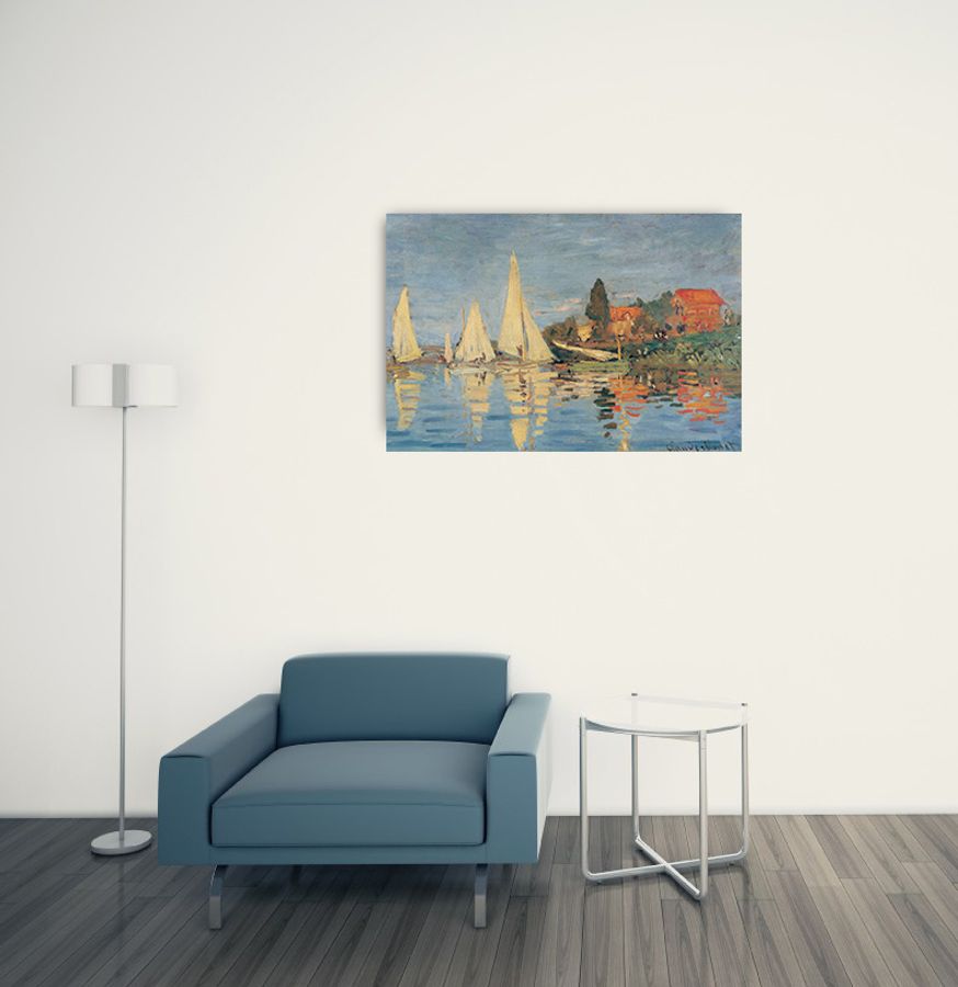 Artopweb Monet - Regata At Bargenteuil Decorative MDF Panel (90x60cm)