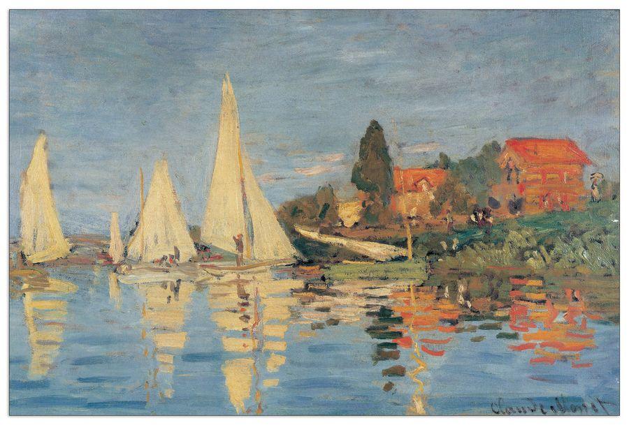artopweb Monet - Regata At Bargenteuil Decorative MDF Panel (90x60cm)