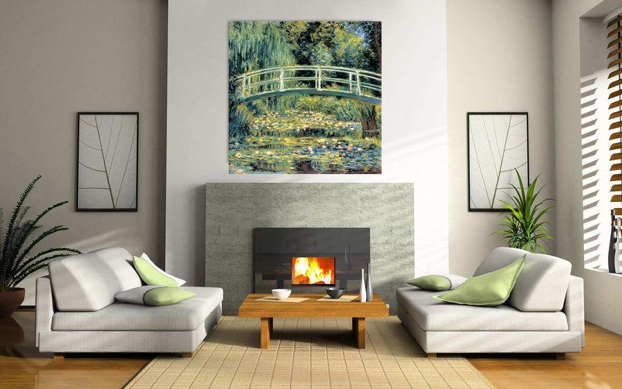 Artopweb Monet - The Japanese Foot Bridge Decorative MDF Panel (100x100cm)