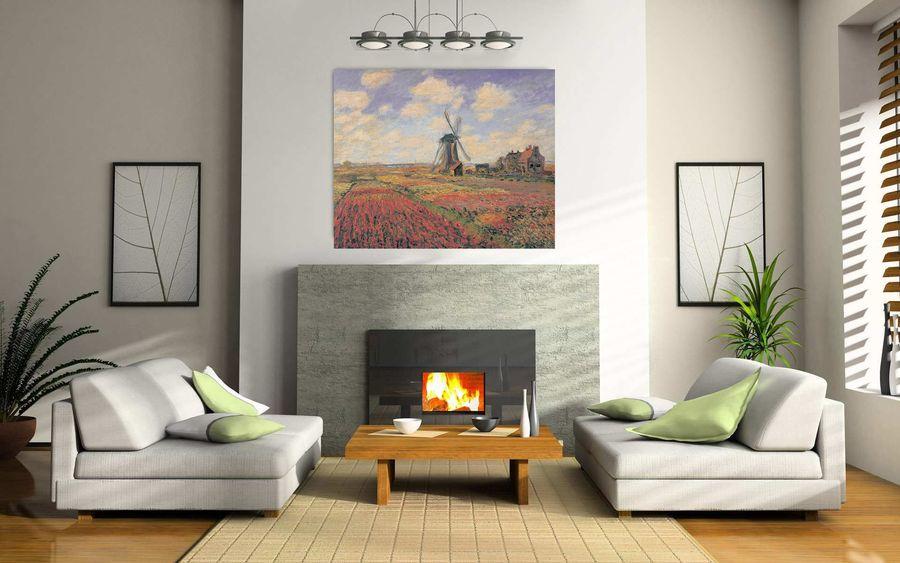 Artopweb Monet - Tulip Fields With Windhill Decorative MDF Panel (100x81cm)