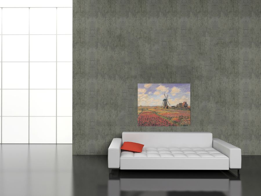 Artopweb Monet - Tulip Fields With Windhill Decorative MDF Panel (140x113cm)
