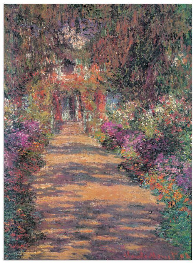 artopweb Monet - Une Alle Du Jardin De Giverny Decorative MDF Panel (103x140cm)