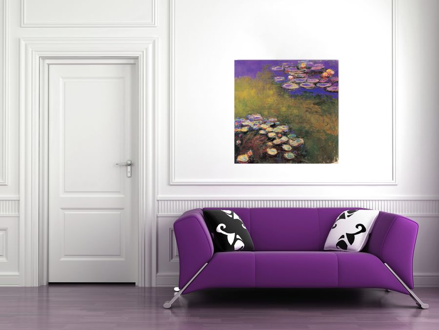 Artopweb Monet - Water Lilias Decorative MDF Panel (100x100cm)