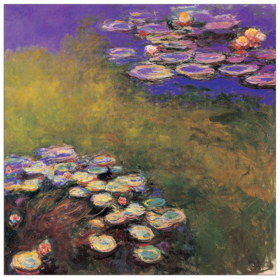 artopweb Monet - Water Lilias Decorative MDF Panel (100x100cm)
