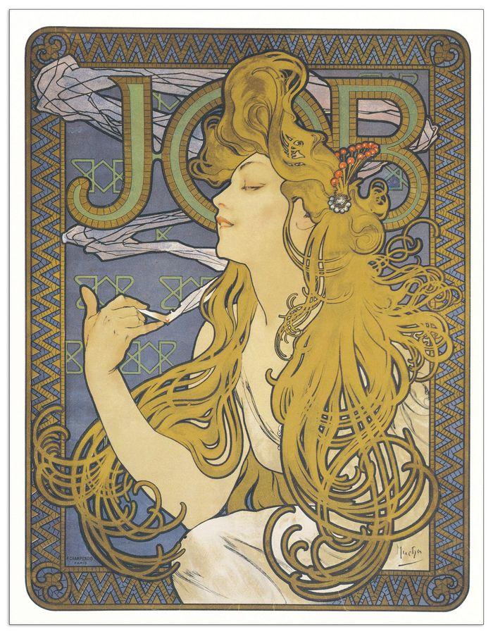 artopweb Mucha - Job 1897 Decorative MDF Panel (22x29cm)