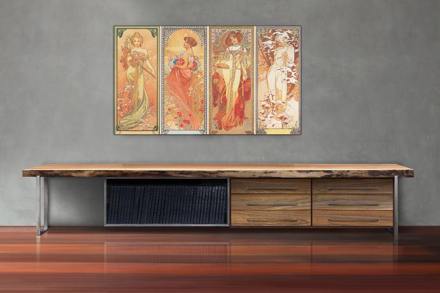 Artopweb Mucha - Les Saisons 1900 Decorative MDF Panel (120x69cm)