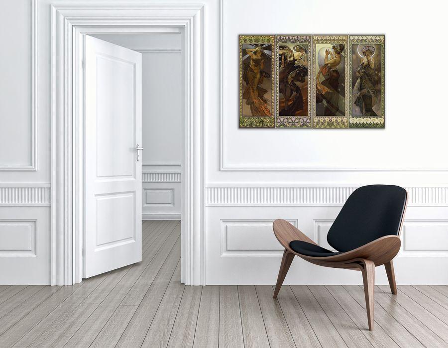 Artopweb Mucha - The Moon And Stars Decorative MDF Panel (70x45cm)