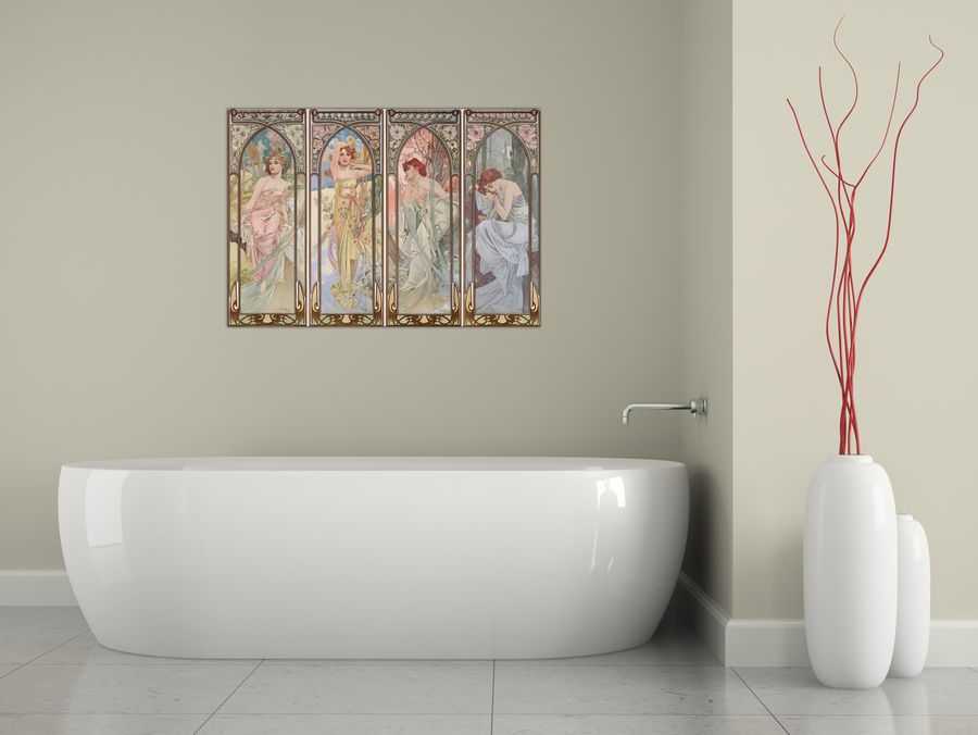 Artopweb Mucha - Time Of The Day Decorative MDF Panel (70x48cm)