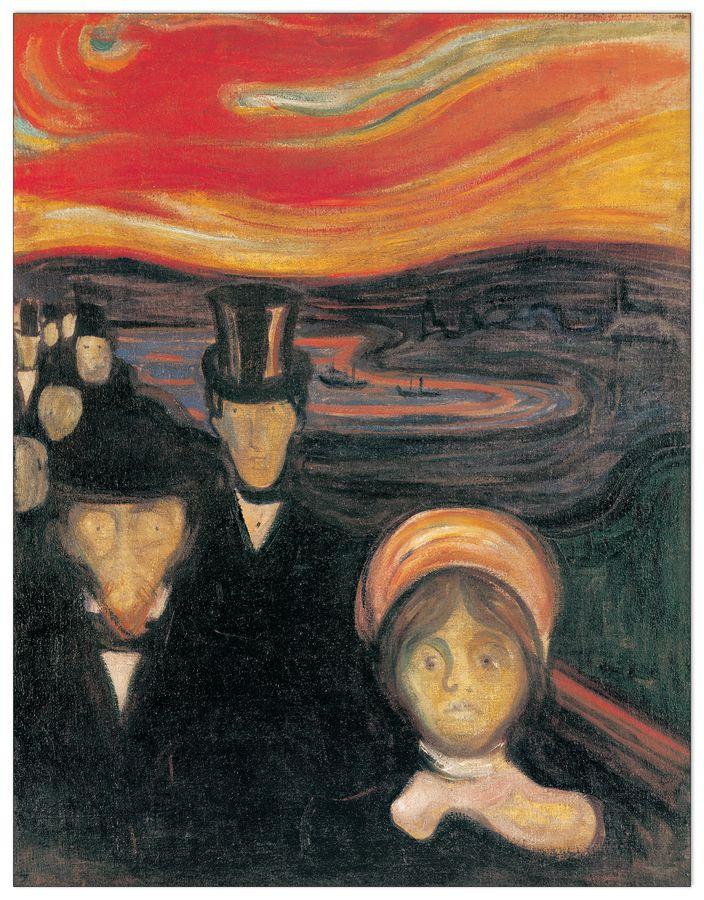 artopweb Munch - Anxiety 1894 Decorative MDF Panel (54x70cm)