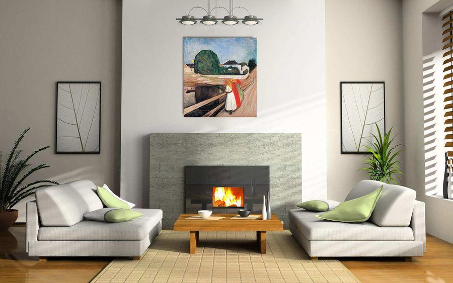 Artopweb Munch - The Girls On The Pier 1901 Decorative MDF Panel (65x71cm)