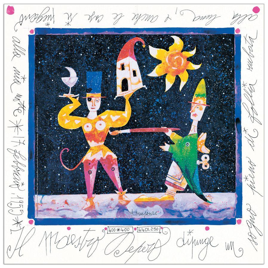 artopweb Musante - Il Maestro Depero Dipinge Decorative MDF Panel (70x70cm)