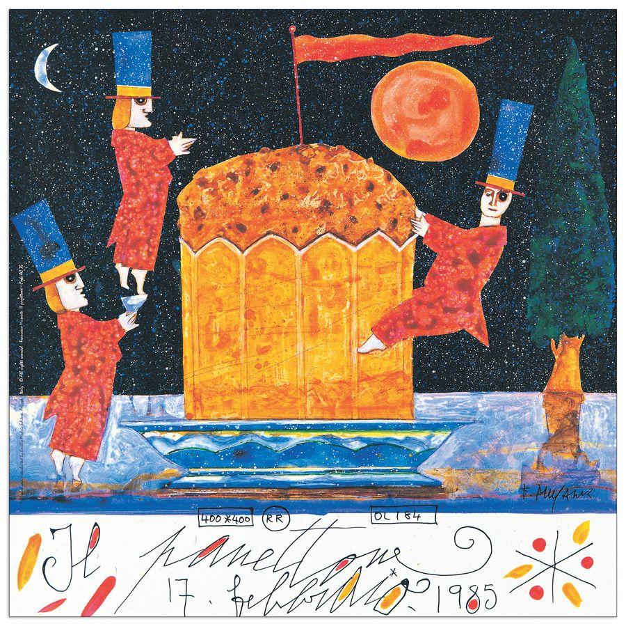 artopweb Musante - Il Panettone Decorative MDF Panel (34x34cm)