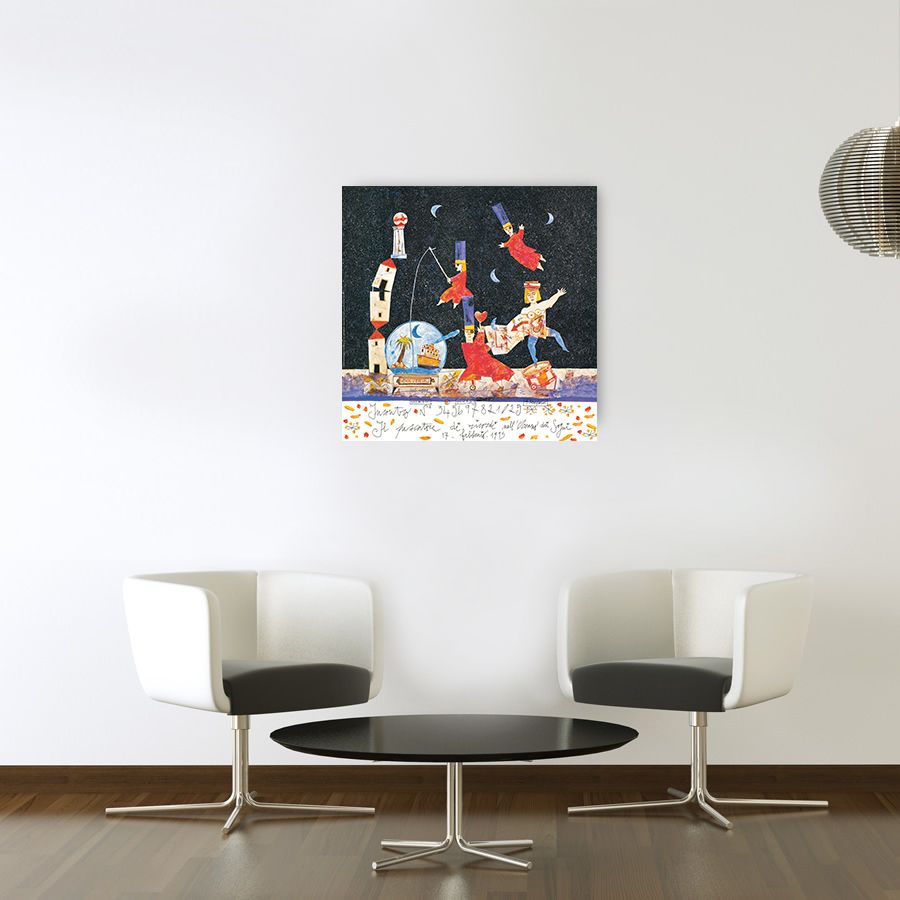 Artopweb Musante - Il Pescatore Di Ricordi Decorative MDF Panel (70x70cm)