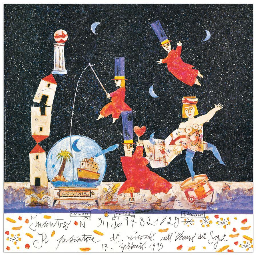 artopweb Musante - Il Pescatore Di Ricordi Decorative MDF Panel (70x70cm)