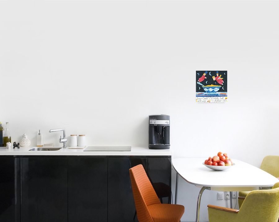 Artopweb Musante - Il Risotto Alla Milanese Decorative MDF Panel (34x34cm)