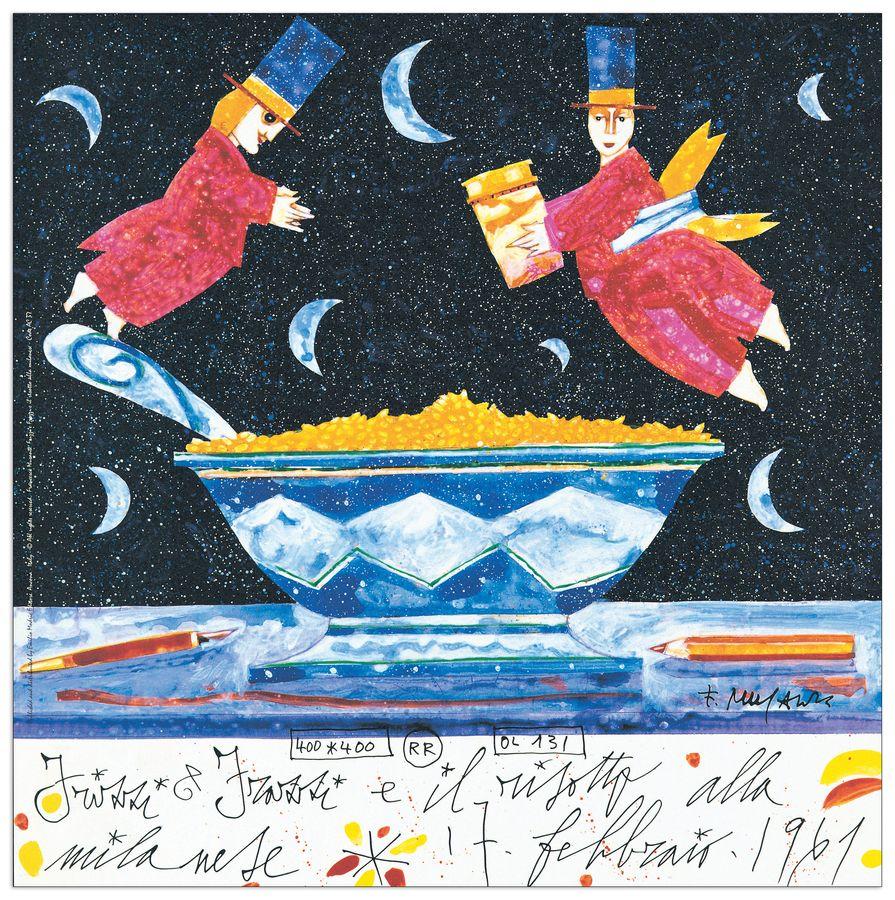 artopweb Musante - Il Risotto Alla Milanese Decorative MDF Panel (34x34cm)