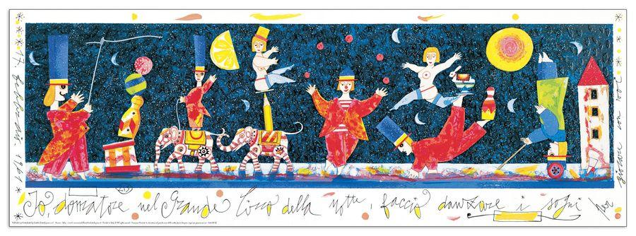 artopweb Musante - Io Domatore Del Grande Circo Decorative MDF Panel (100x35cm)