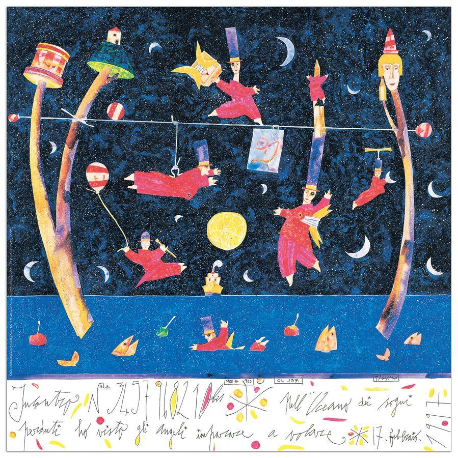 artopweb Musante - Nell Oceano Dei Sogni Ho Visto Decorative MDF Panel (70x70cm)