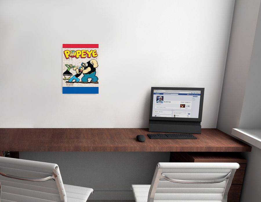 Artopweb Null - Braccio Di Ferro Decorative MDF Panel (27x37cm)