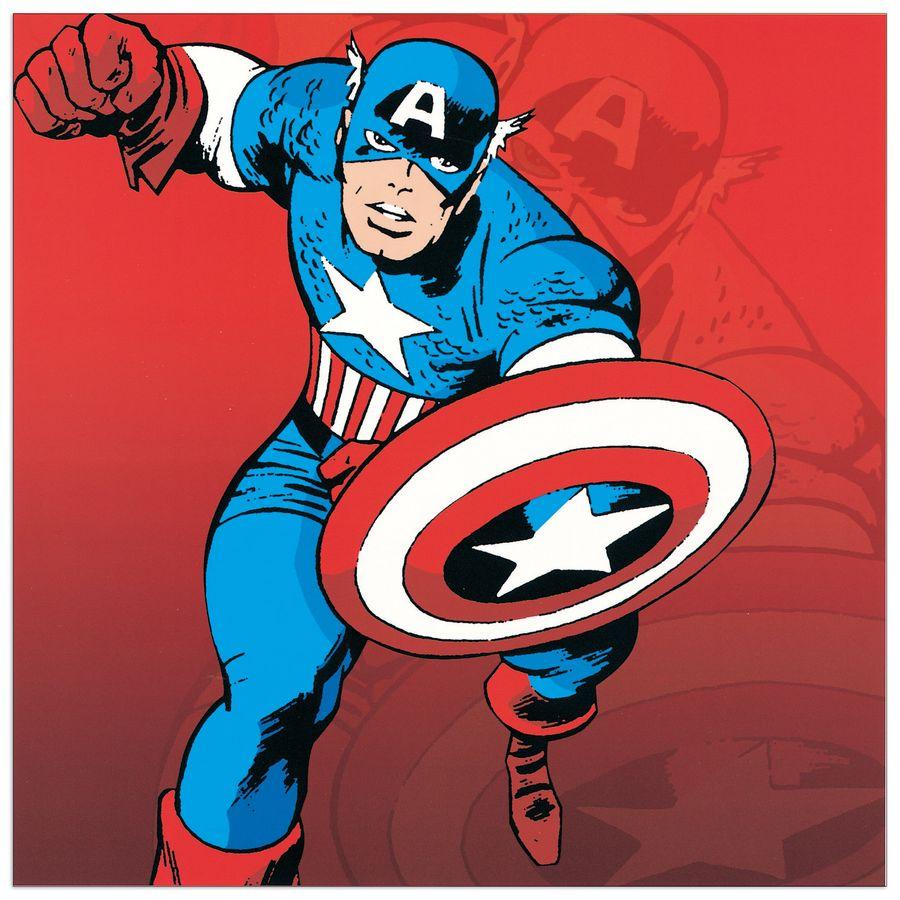 artopweb Null - Captain America Decorative MDF Panel (27x27cm)
