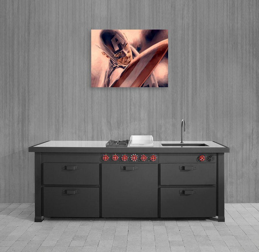 Artopweb Null - Captain America Decorative MDF Panel (80x60cm)