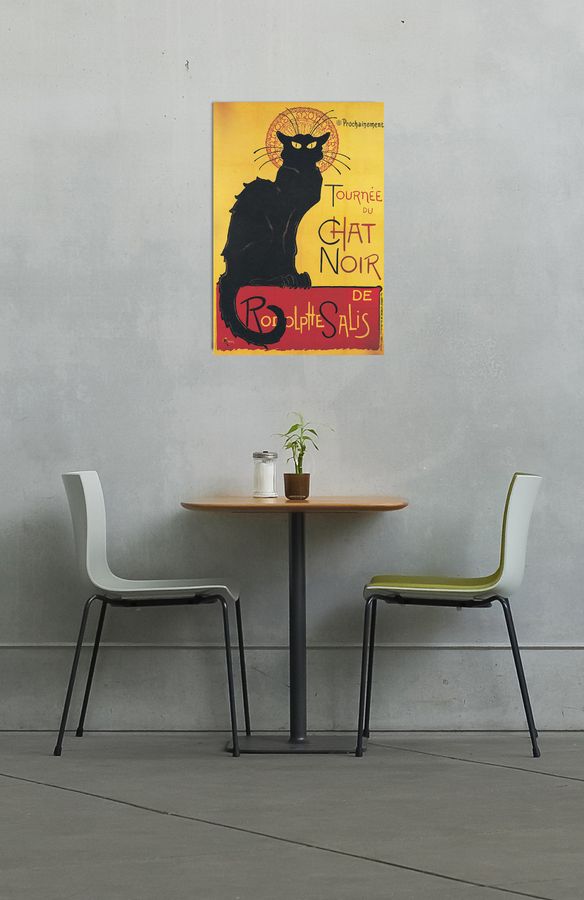 Artopweb Null - Chat Noir Decorative MDF Panel (43x64cm)