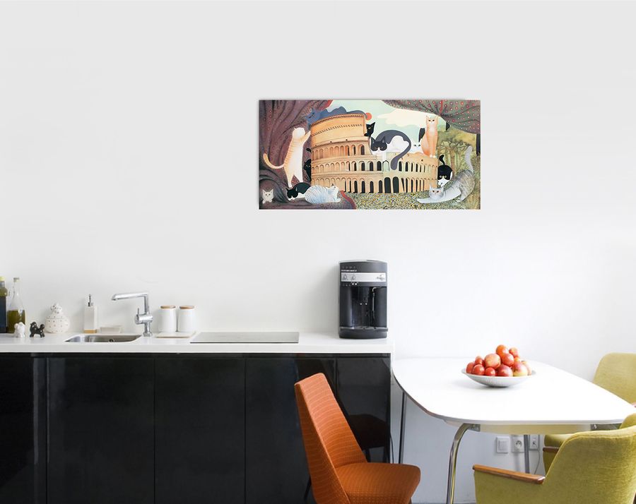 Artopweb Null - Gatti Al Colosseo Decorative MDF Panel (95x47cm)