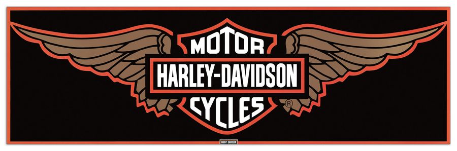 artopweb Null - Harley Davidson Wings Decorative MDF Panel (87x27cm)