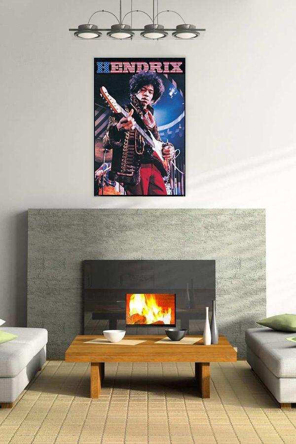 Artopweb Null - Jimi Hendrix Decorative MDF Panel (60x90cm)