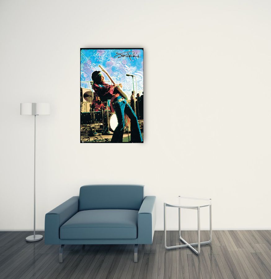 Artopweb Null - Jimi Hendrix Decorative MDF Panel (60x90cm)