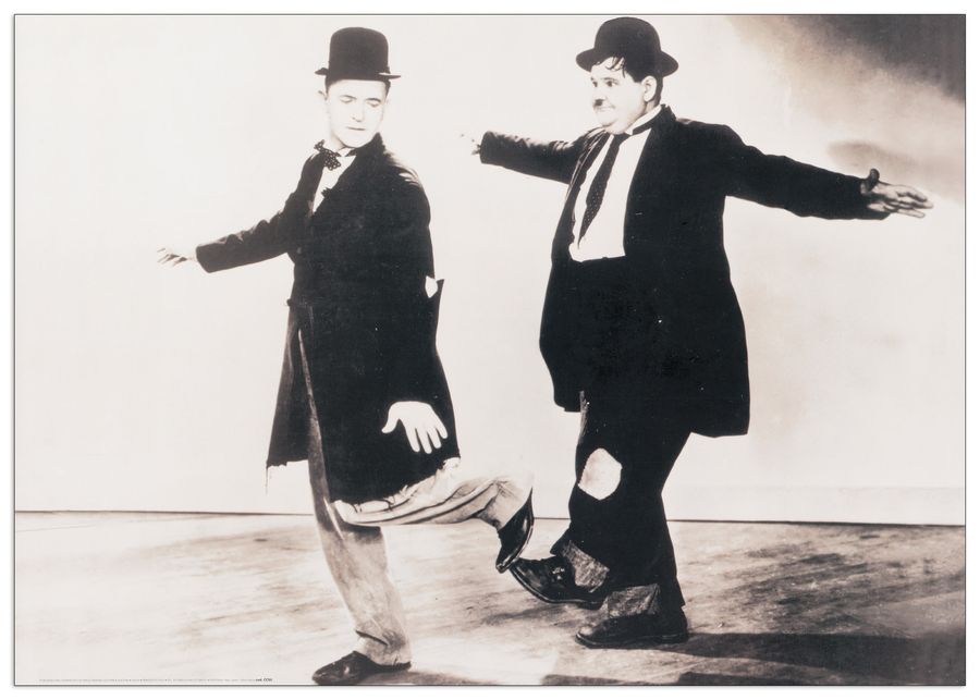 artopweb Null - Laurel & Hardy Dance Decorative MDF Panel (69x59cm)