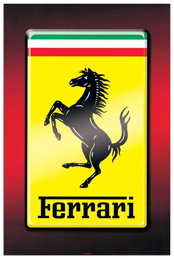 artopweb Null - Logo Ferrari Decorative MDF Panel (61x91cm)