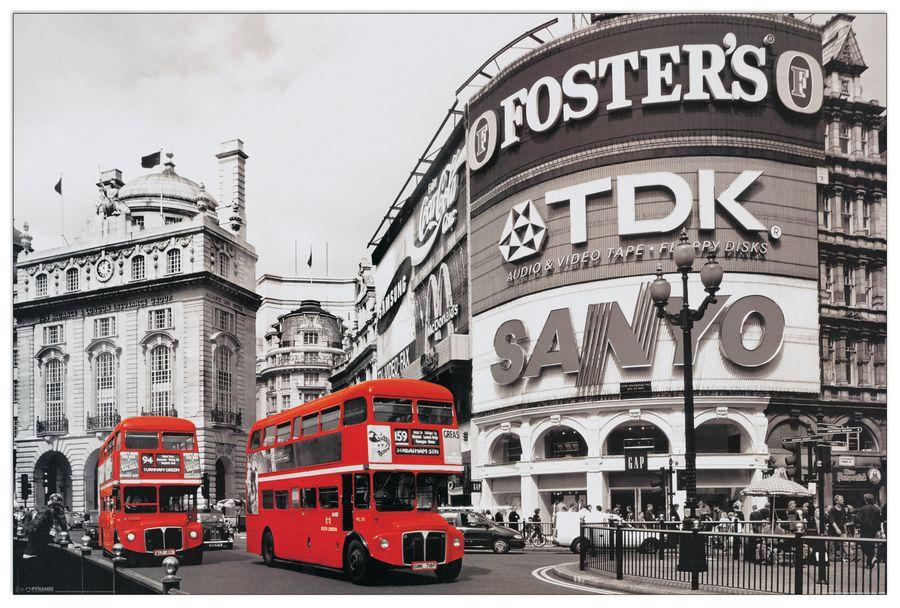 artopweb Null - London Red Decorative MDF Panel (90x60cm)