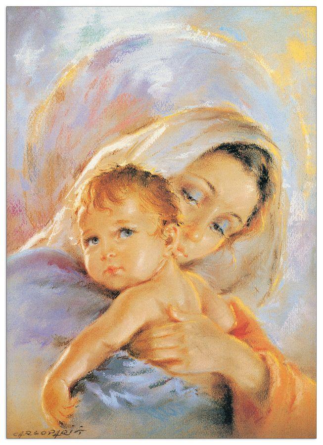 artopweb Null - Madonna Con Bambino Decorative MDF Panel (50x70cm)