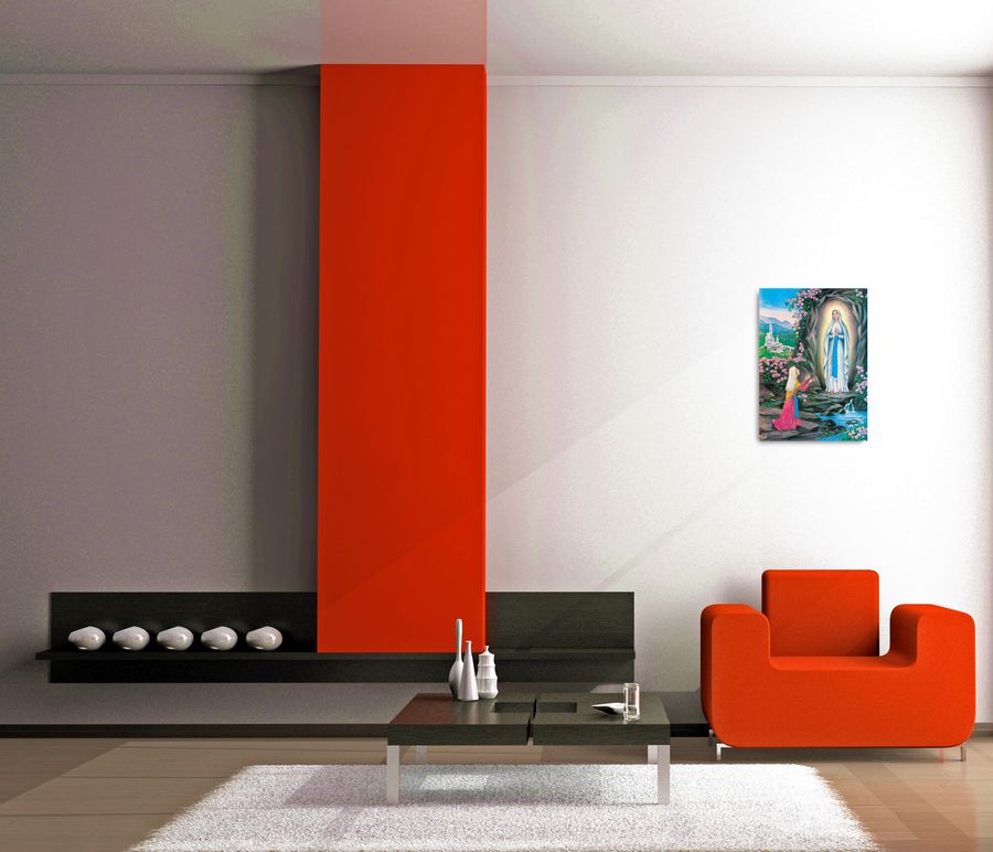 Artopweb Null - Madonna Di Lourdes Decorative MDF Panel (50x70cm)