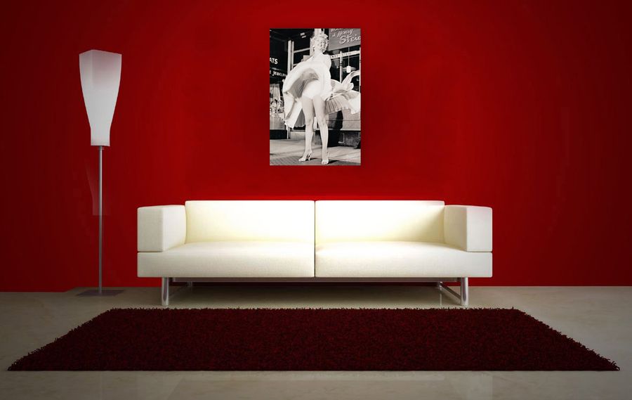 Artopweb Null - Marilyn Monroe Black And White Decorative MDF Panel (60x90cm)