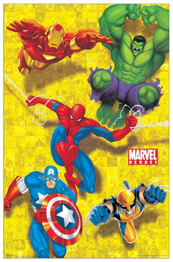artopweb Null - Marvel Heroes Decorative MDF Panel (56x86cm)