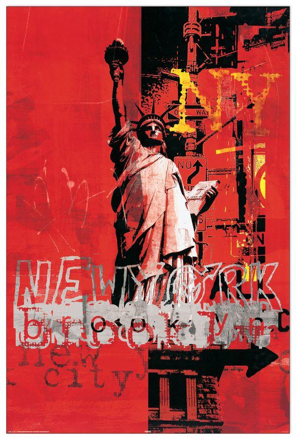 artopweb Null - New York City Decorative MDF Panel (60x90cm)
