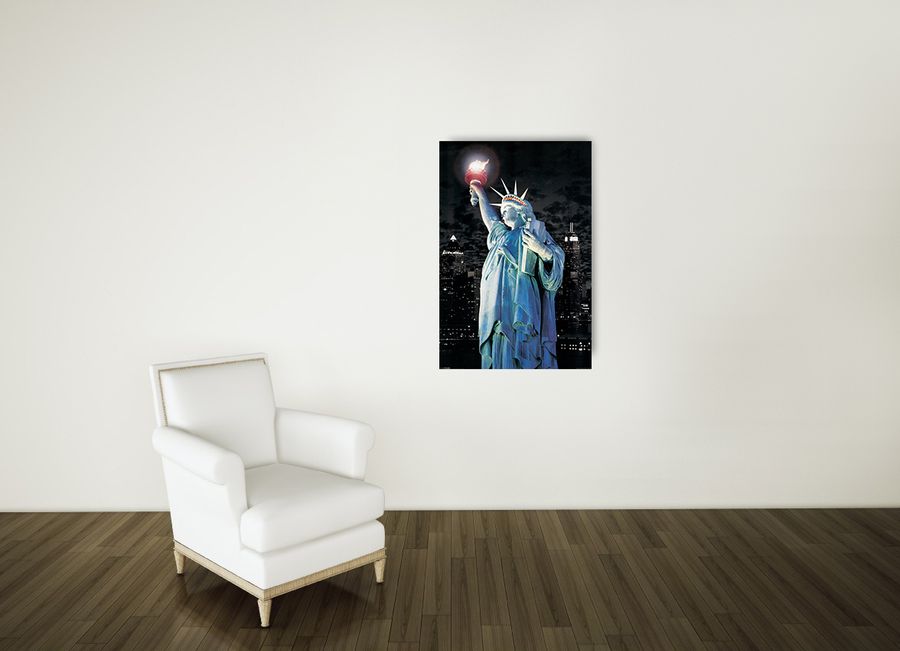 Artopweb Null - New York Statue Of Liberty Decorative MDF Panel (60x90cm)