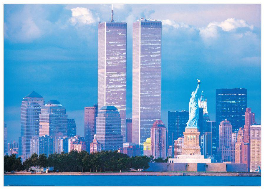 artopweb Null - New York Twin Towers Decorative MDF Panel (90x64cm)